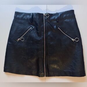 Forever 21 Black Mini Skirt with Zipper Accents